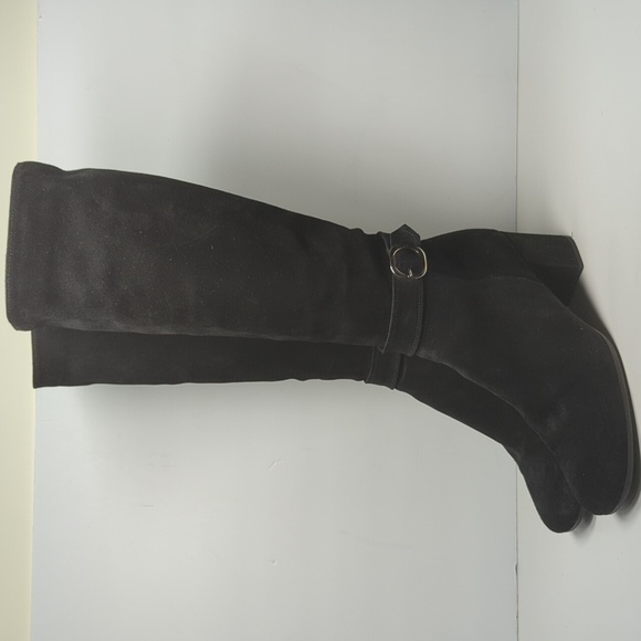 LA Canadienne Helen black suede tall boot women's size 11 - Picture 2 of 16
